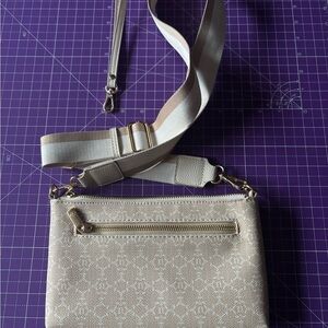 Nanette Lepore Cream Crossbody Bag with Gold Accents